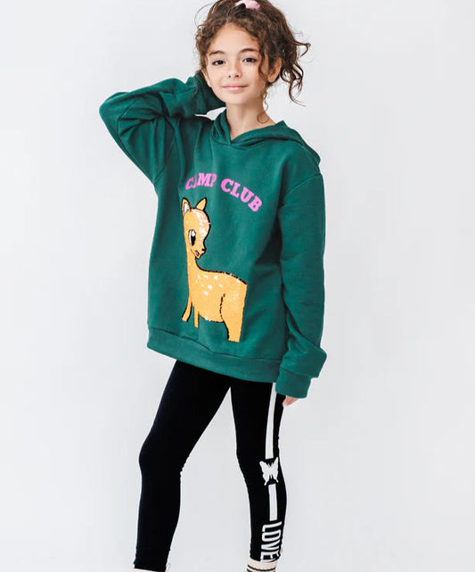 Choys | Sequin Deer Design Hoodie and Pants Set | 6E1