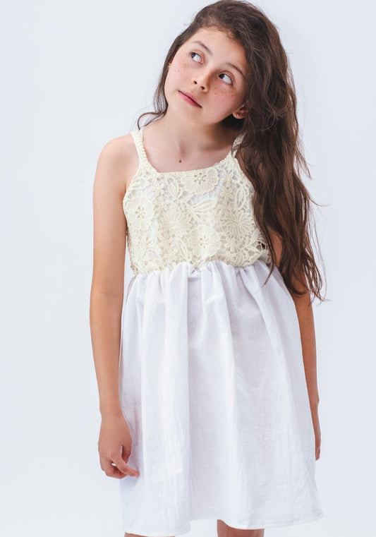 Choys | Girls' Summer Lace and Cotton Dress | 2D3