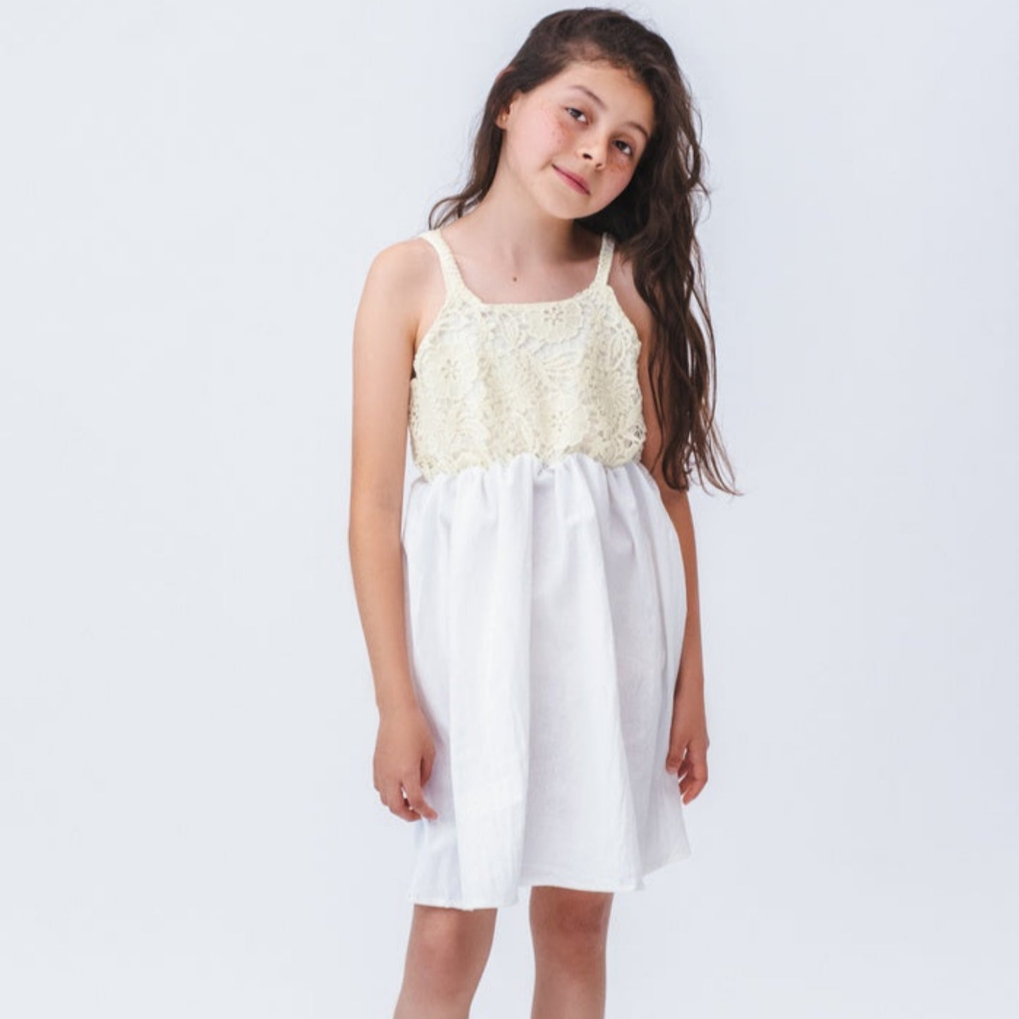Choys | Girls' Summer Lace and Cotton Dress | 2D3