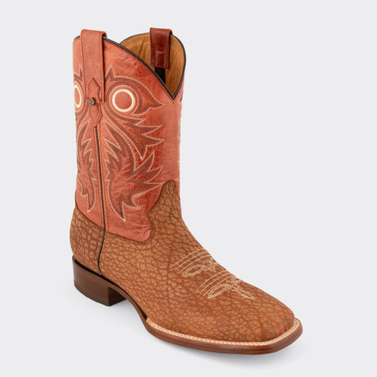 7 Leguas | Men's Shedron Nubuck Bullneck Rodeo Boot with Leather Sole | 1557-C
