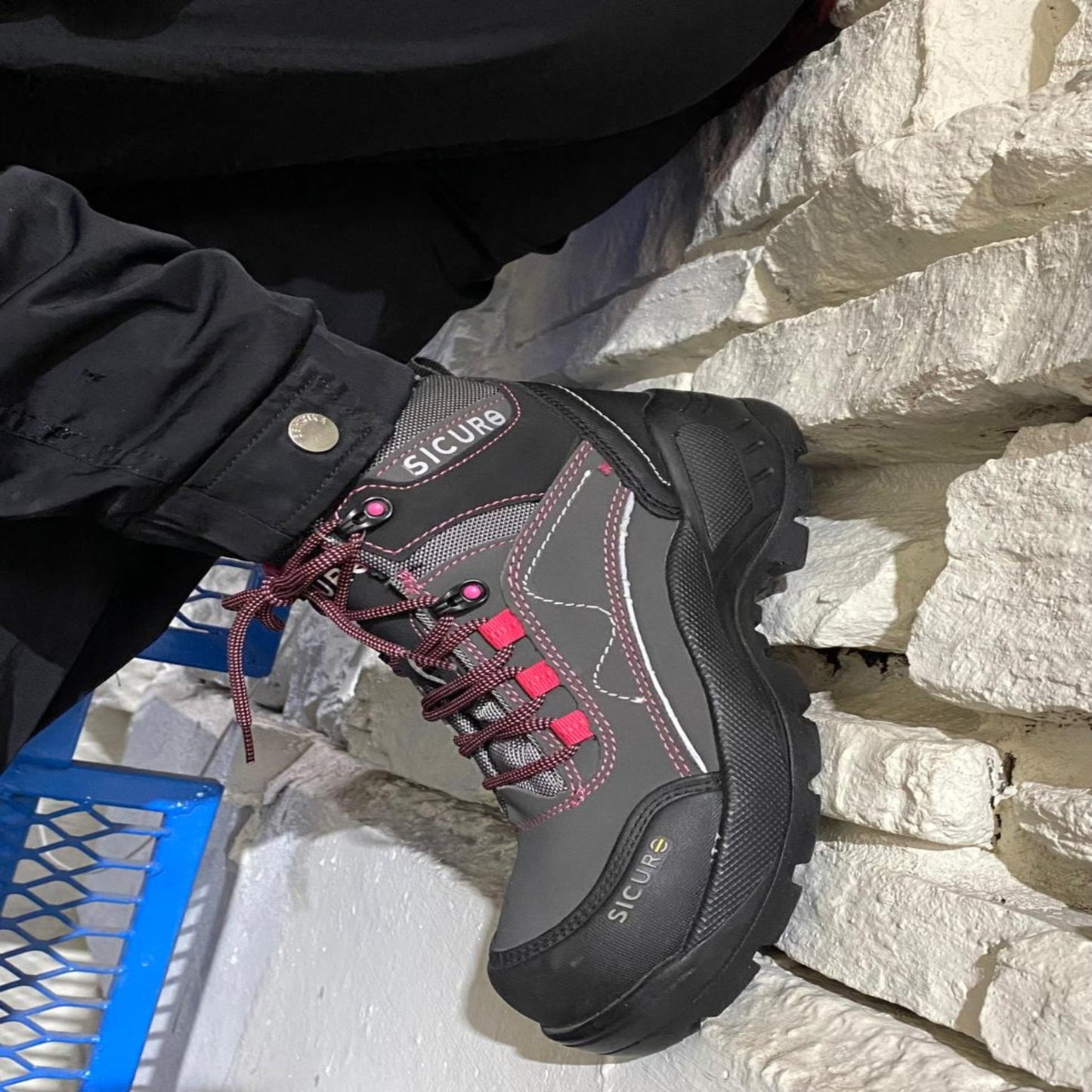 Sicuro | Gray Technoleather Nubuck Leather Work Boot