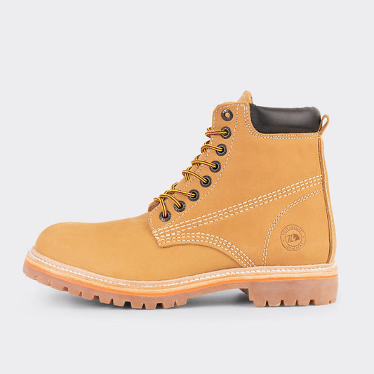 7 Leguas | Men's Yellow Nubuck Leather Work Boot with Rubber Sole | 2415-S
