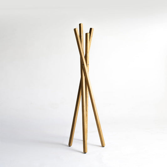 Brossard | Tipi Coat Rack with 4 Hooks | Rosamorada Wood