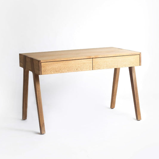Brossard | Contemporary-Style Desk, 2 Drawers | Natural