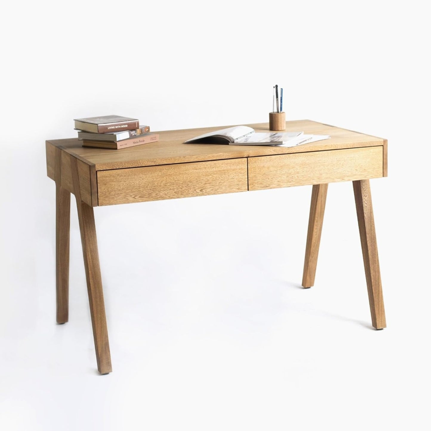 Brossard | Contemporary-Style Desk, 2 Drawers | Natural
