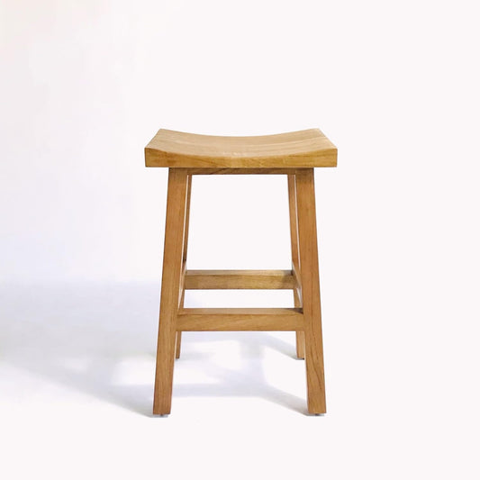 Brossard | High Stool with Curved Seat | Natural