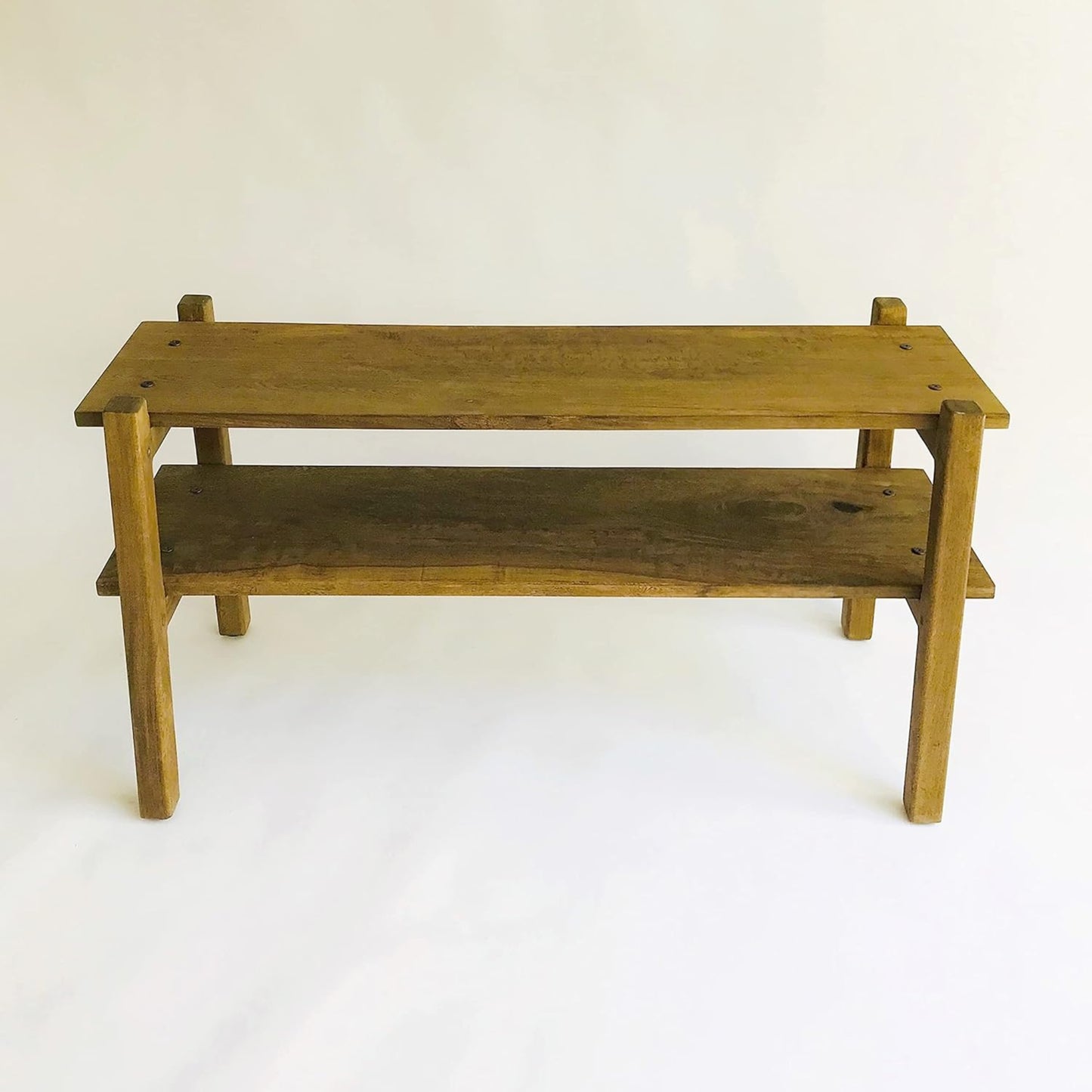 Brossard | Low TV Stand / Bookshelf with 2 Shelves | Natural