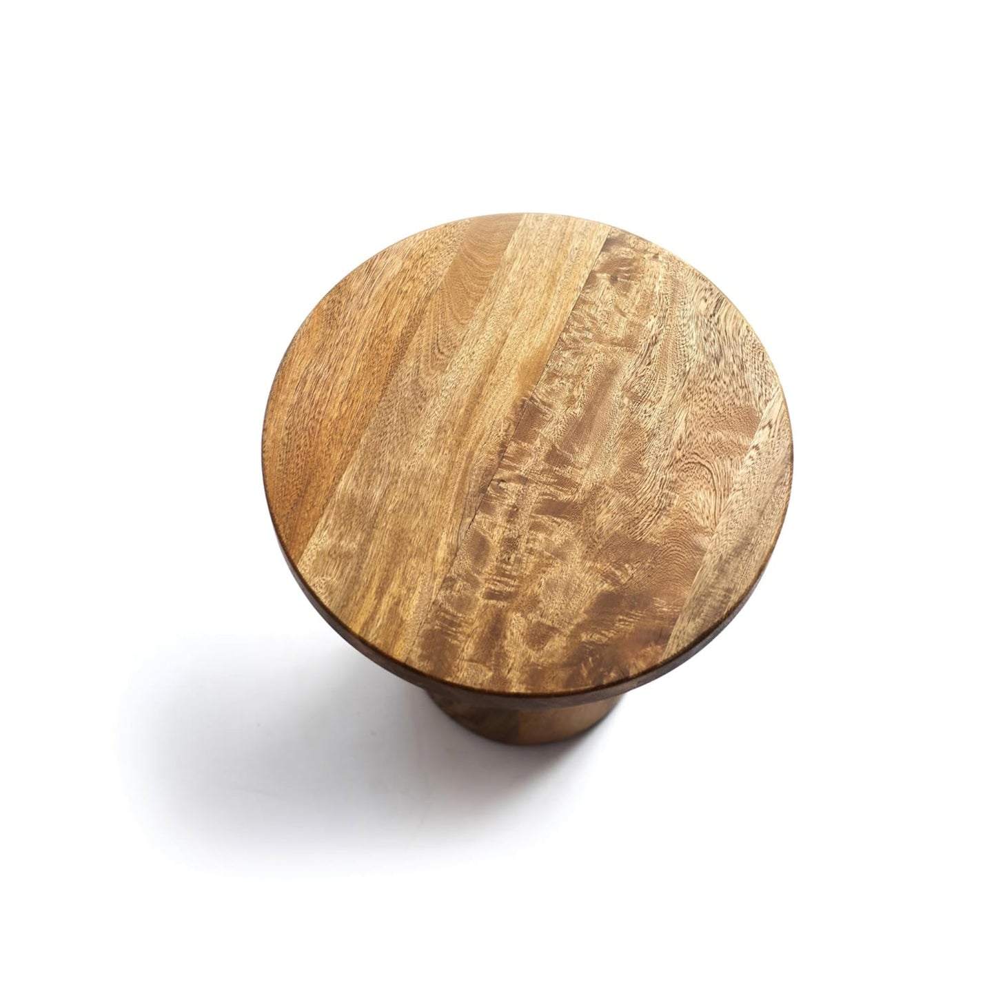 Brossard | Round Side Table with Cylindrical Base | Natural