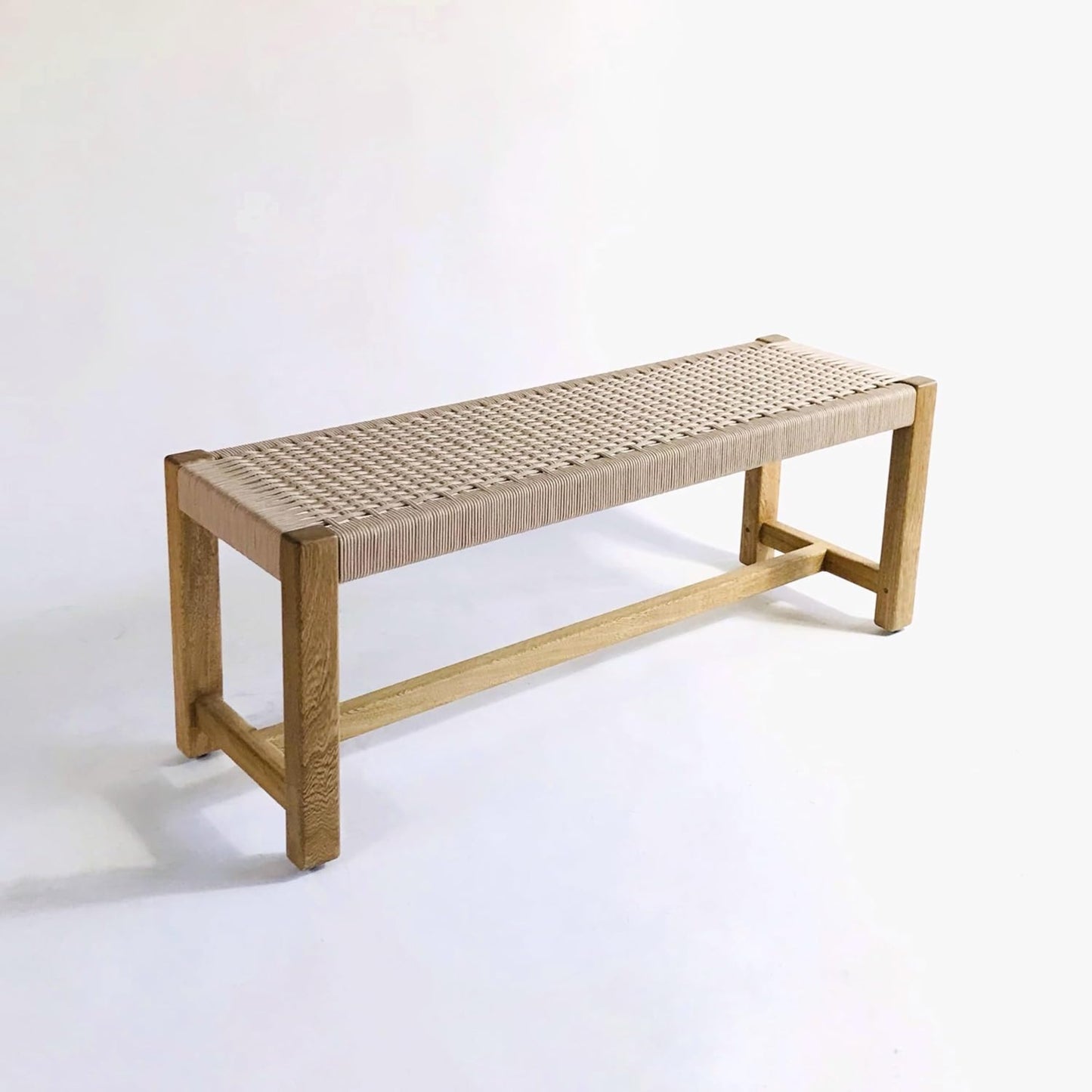 Brossard | Danish-Style Woven Bedroom Bench | Natural