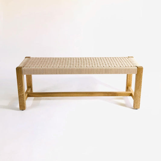 Brossard | Danish-Style Woven Bedroom Bench | Natural