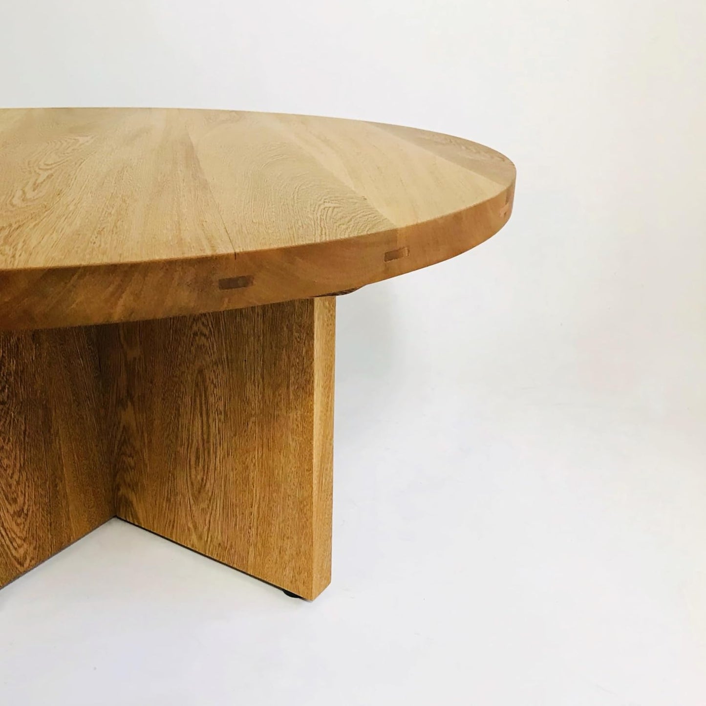 Brossard | Round Coffee Table, Cross Base | Natural