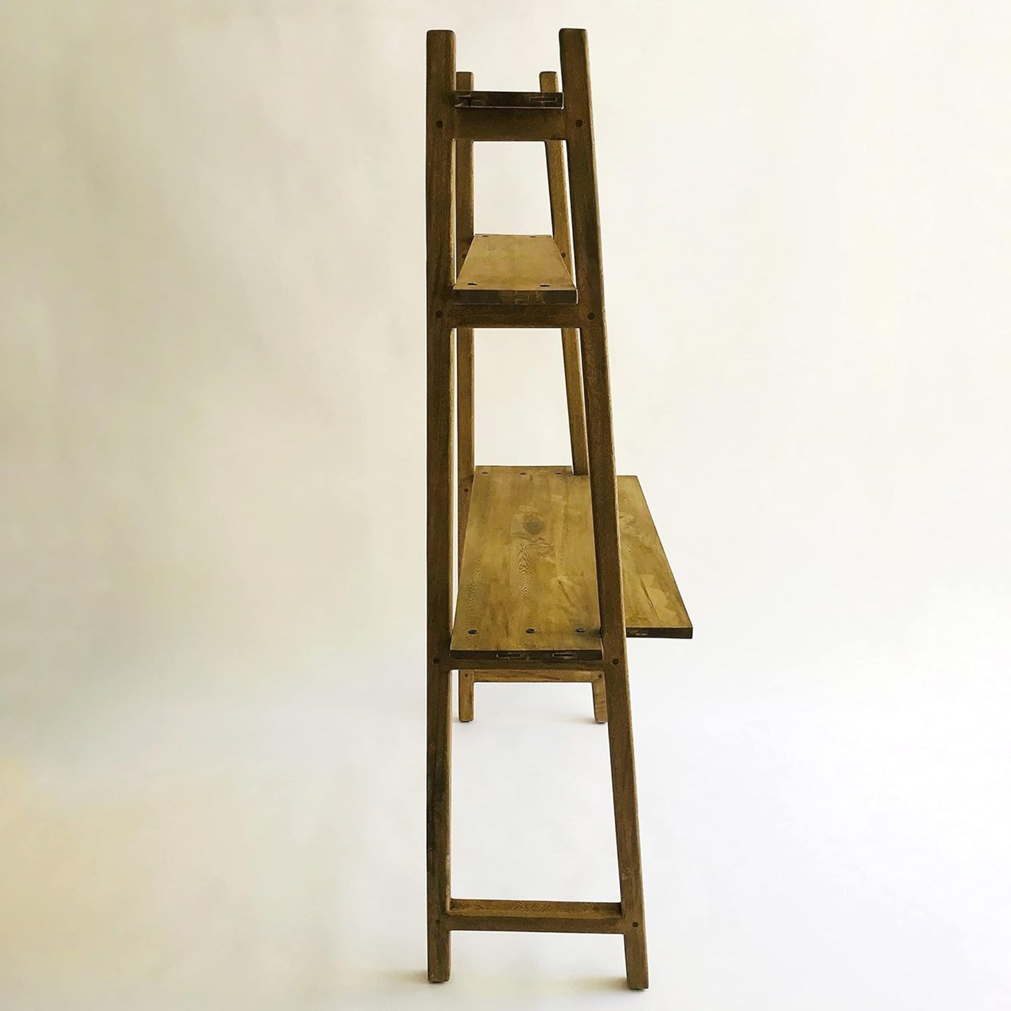 Brossard | Desk with Bookshelf, 3 Shelves | Natural