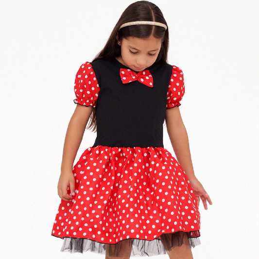 Choys | Dress for Girls with Polka Dot Classic Minnie-Inspired | 1D2