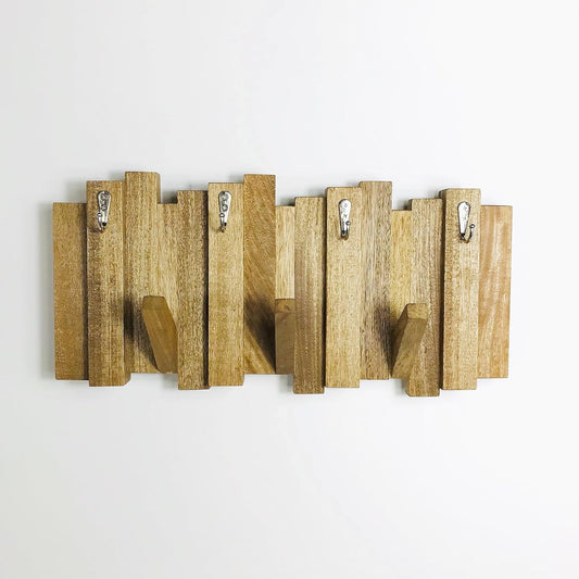 Brossard | Wall-Mounted Rack, 7 Hooks | Natural