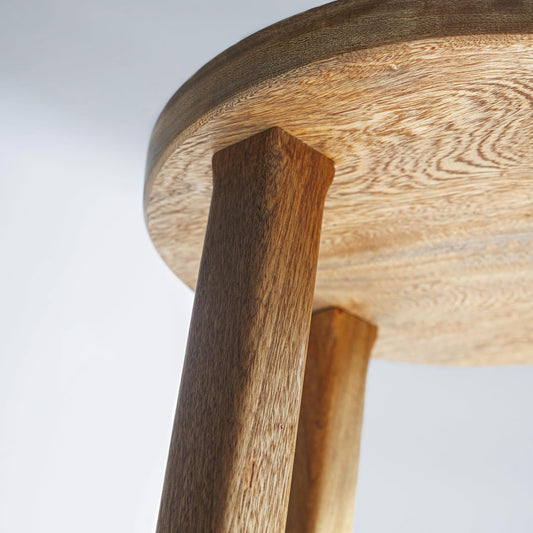 Brossard | Round Tall Stool for Bar or Terrace | Natural