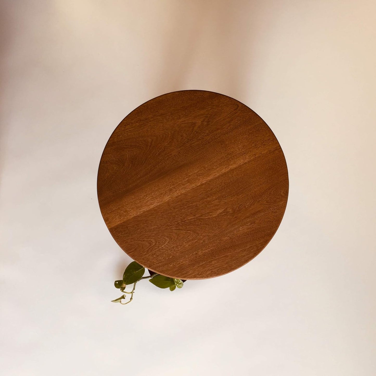 Brossard | Round Side Table with Angled Legs | Natural