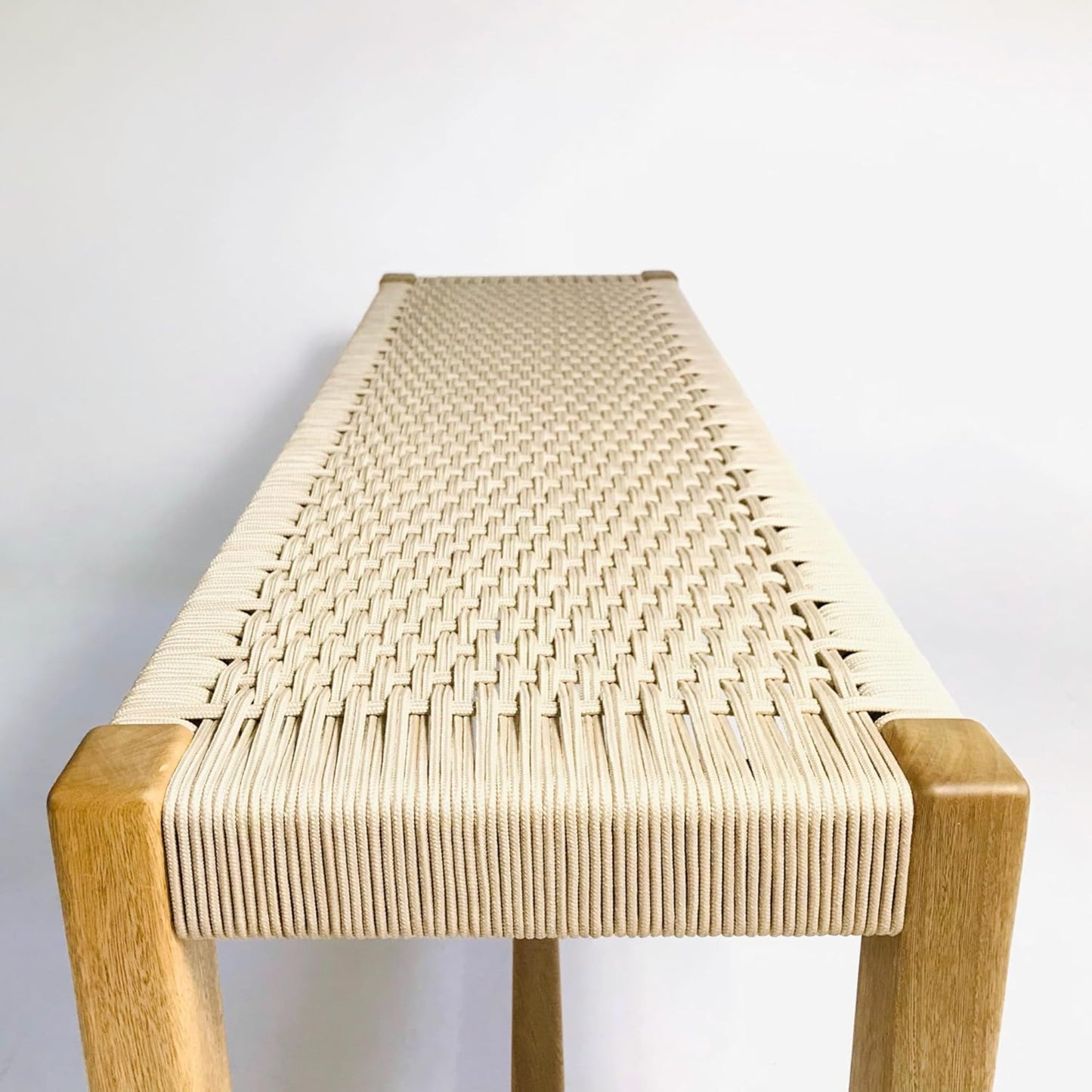 Brossard | Danish-Style Woven Bedroom Bench | Natural