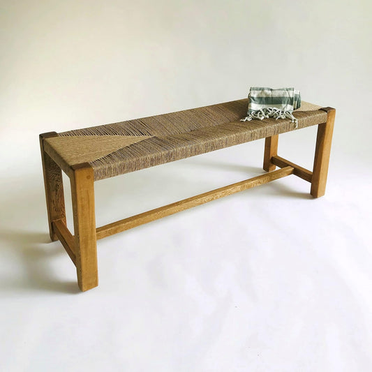 Brossard | Woven End-of-Bed Bench | Rosamorada Wood