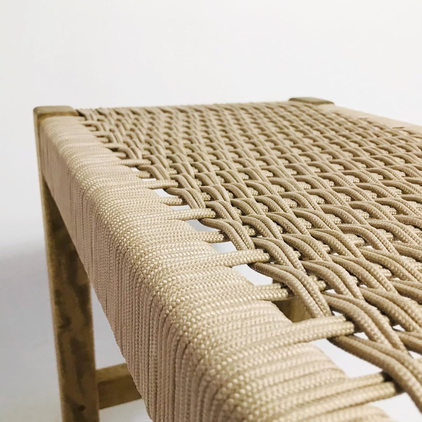 Brossard | Danish-Style Woven Bedroom Bench | Natural