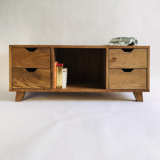 Brossard | Dresser / TV Stand with 4 Drawers | Rosamorada Wood