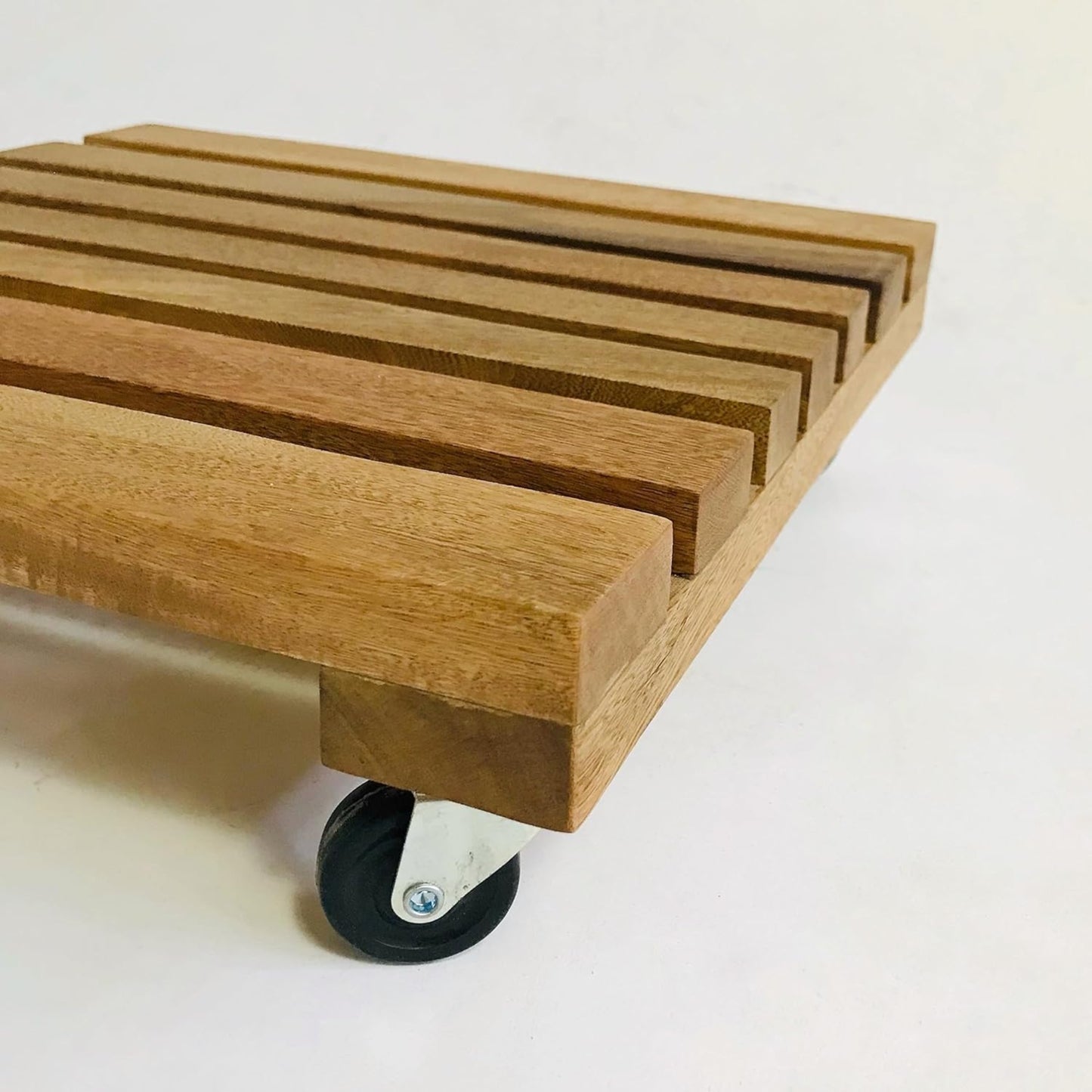 Brossard | Rolling Plant Stand | Natural Finish