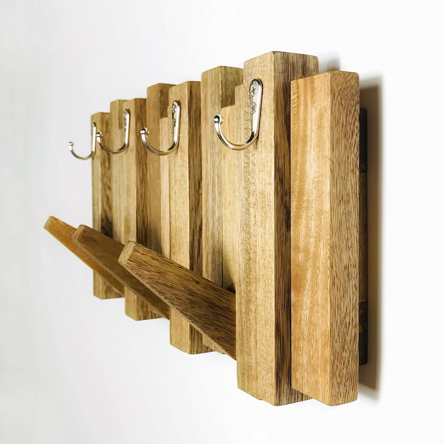 Brossard | Wall-Mounted Rack, 7 Hooks | Natural