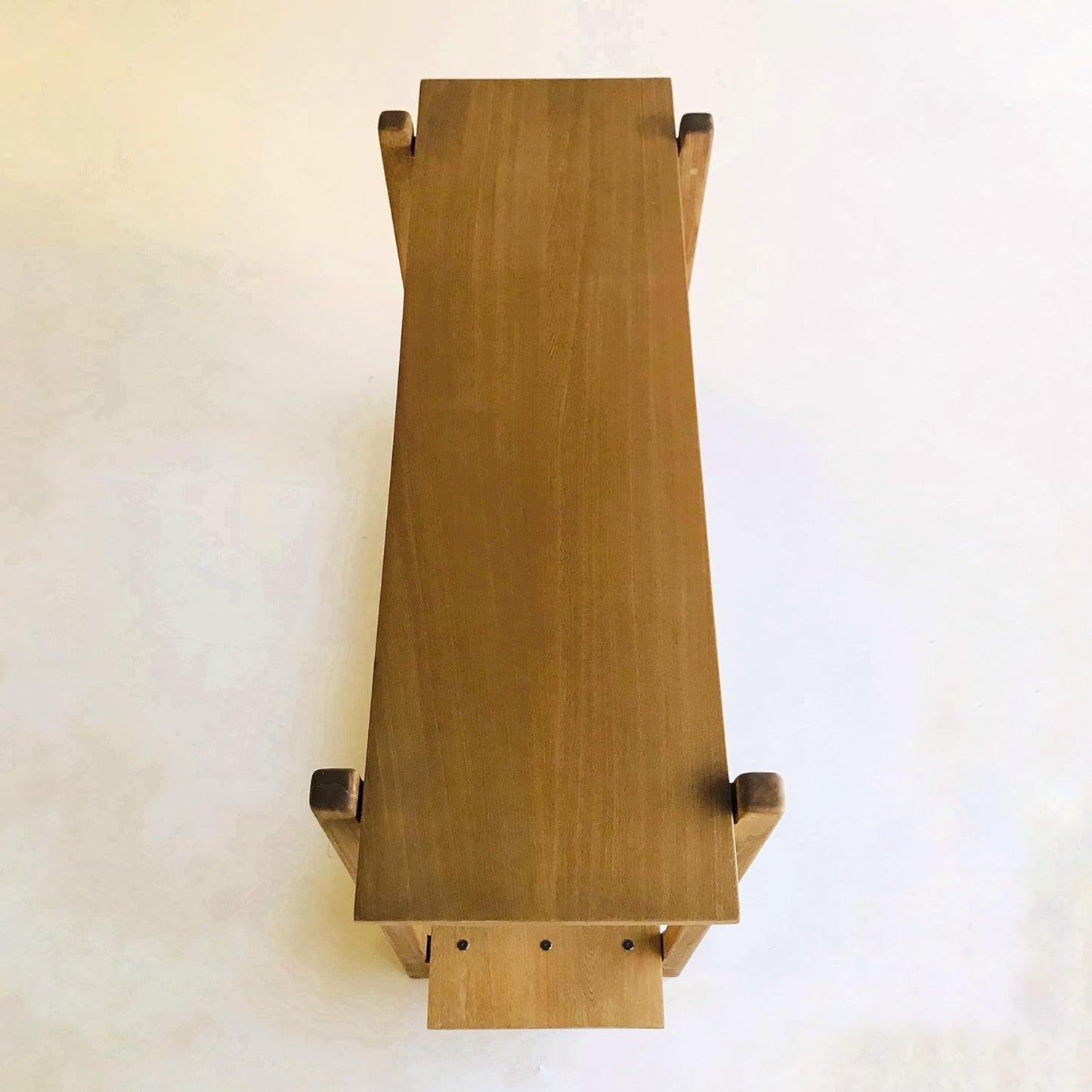 Brossard | Ladder-Base Sideboard Credenza 2 Shelves | Rosamorada Wood