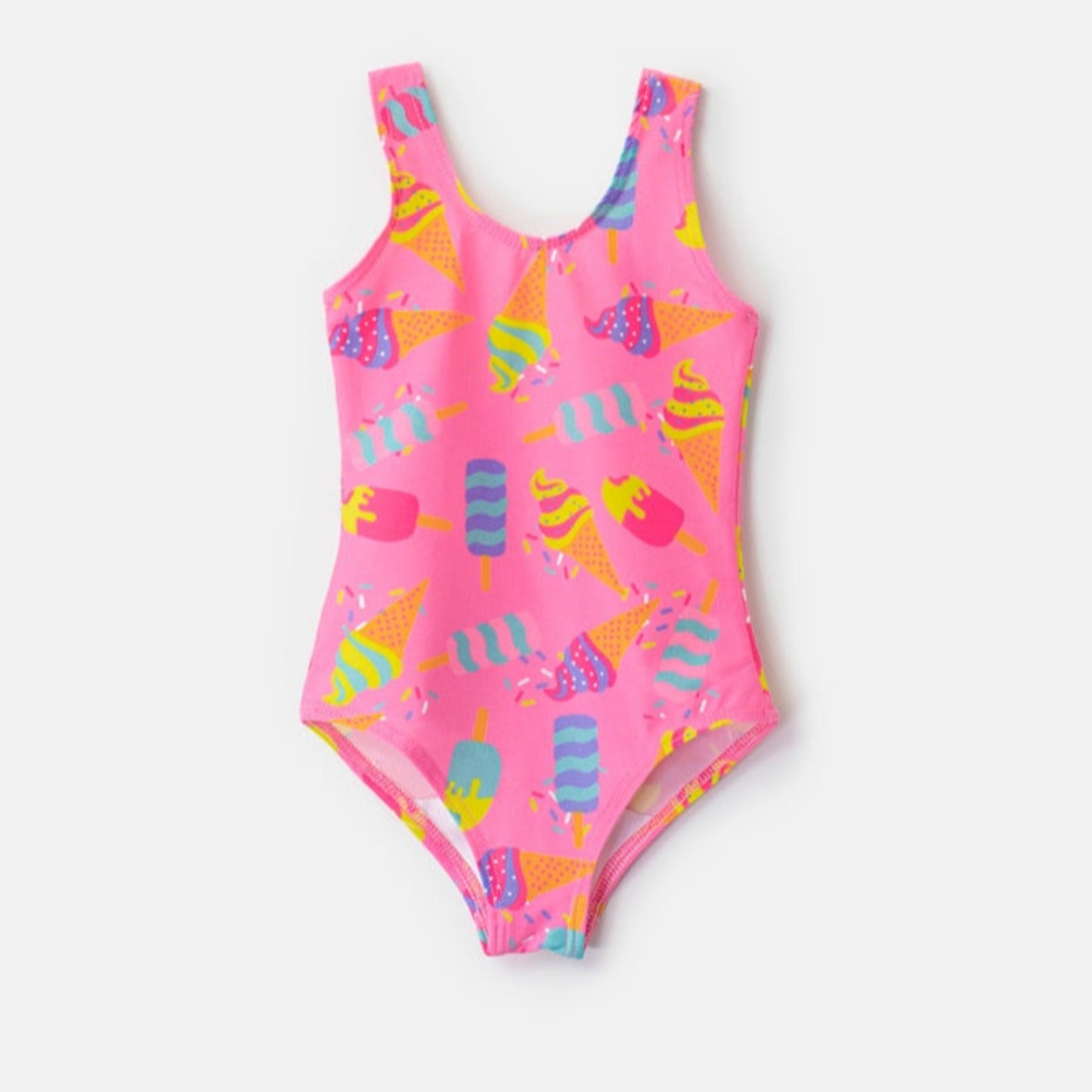 Choys | Girls' Pink Ice Cream Print Swimsuit | 5F3