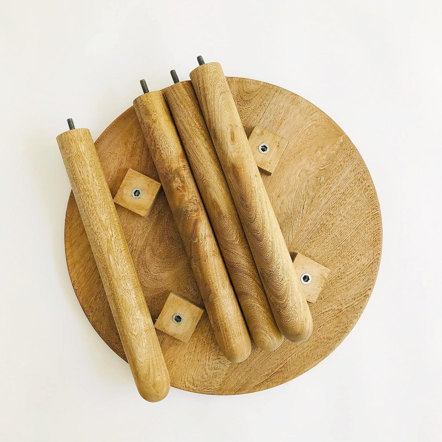 Brossard | Side Table with Round Legs | Natural