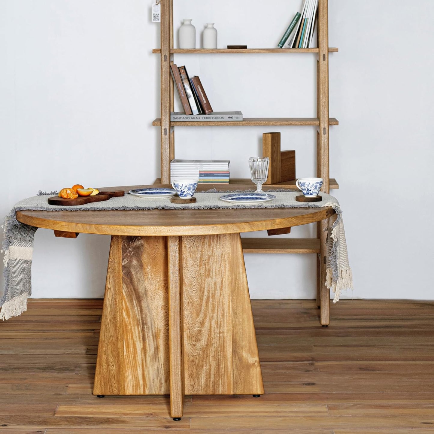 Brossard | Round Dining Table with Cross Base | Natural