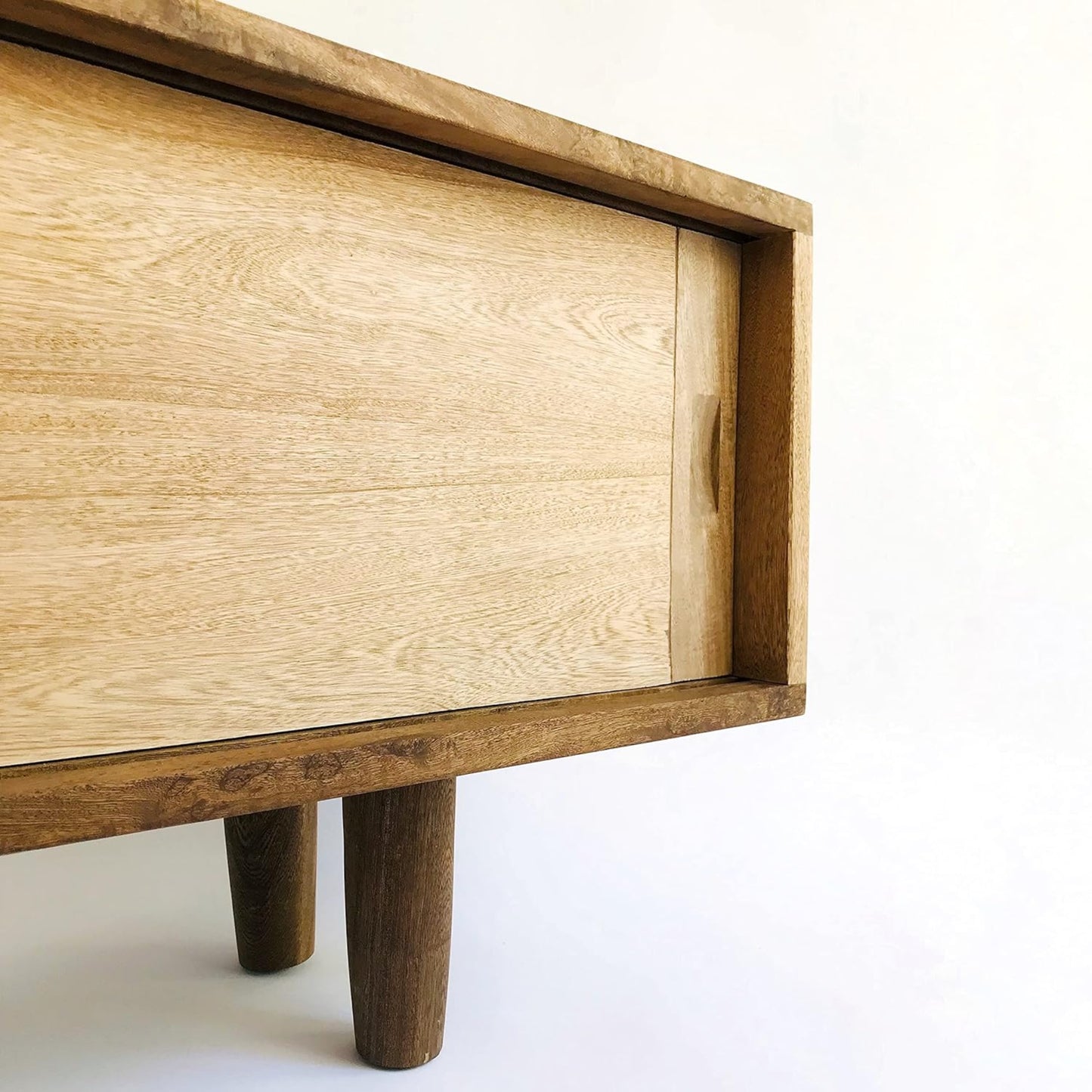 Brossard | Low TV Console with Sliding Doors | Natural