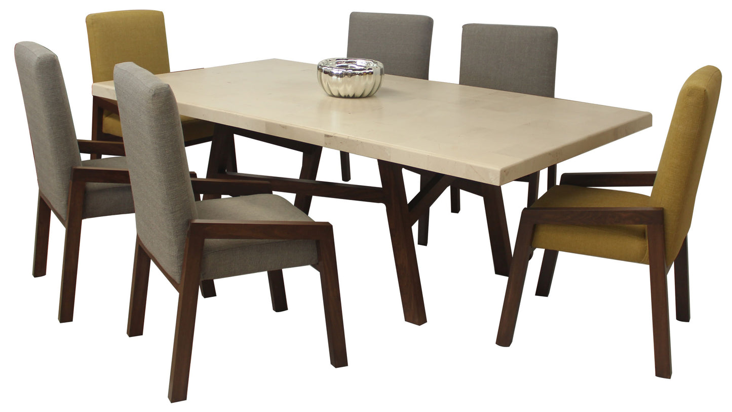 DM Compostela | Alicante Dining Table | Bellagio Marble Top