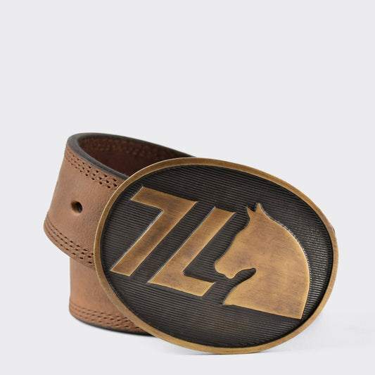 7 Leguas | Men's Cowboy Brown Leather Belt | 14-B