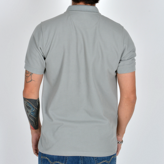 Silver Moos | Polo T-Shirt – Piqué Fabric 2464-4 | Light Grey