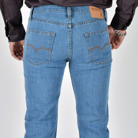 Silver Moos | Classic Straight-Cut Comfort Jeans 10521-T3 | Light Wash