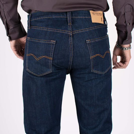 Silver Moos | Classic Straight-Cut Comfort Jeans 10521-T1 | Dark Wash