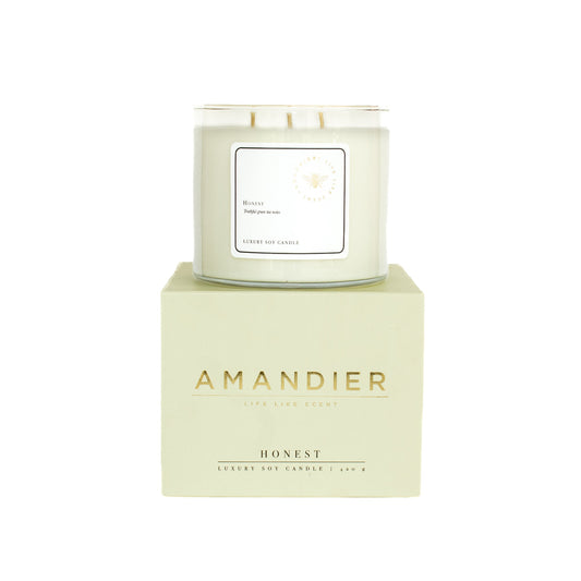 Amandier | 3-Wick Candle | Honest Scent