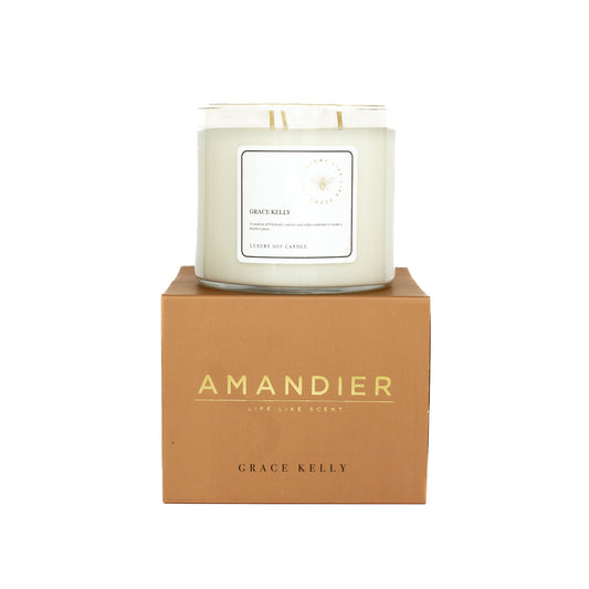 Amandier | 3-Wick Scented Candle | Grace Kelly Scent