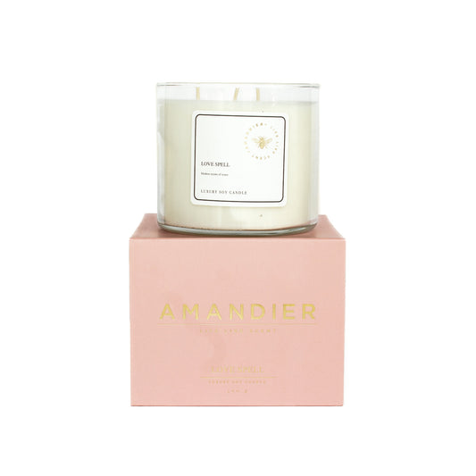 Amandier | 3-Wick Scented Candle | Love Spell Scent