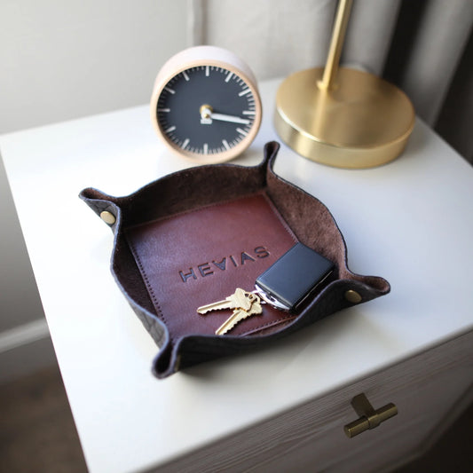 Hevias | The Heritage Valet Tray | Bison Leather