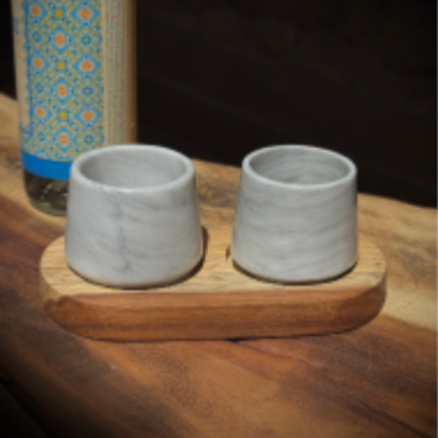 Limoncello | Double Mezcal Set – 1 base, 2 mezcal cups | Marmol Parota