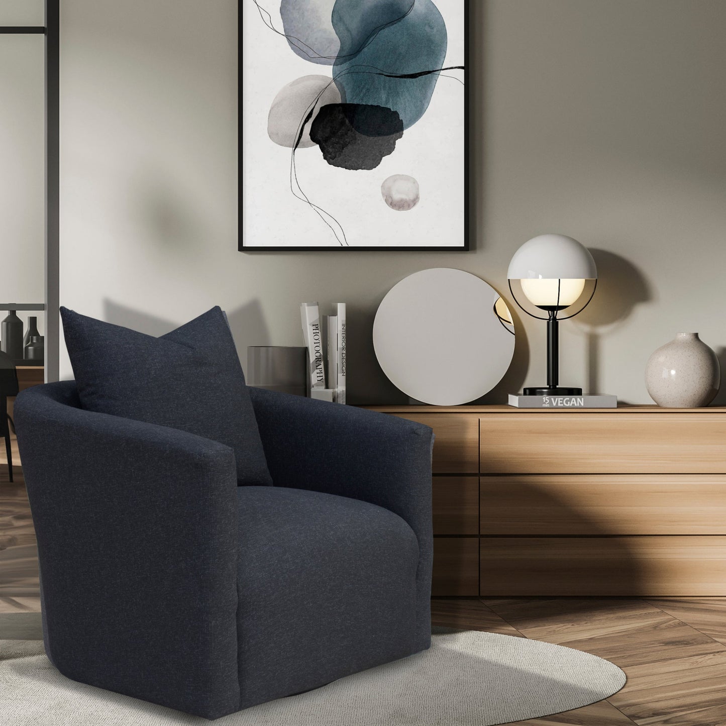 Velyket | Marsala | Swivel Arm Chair