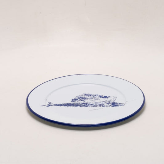 Damar | Full Marlin Enamelware Dinner Plate | Blue Print