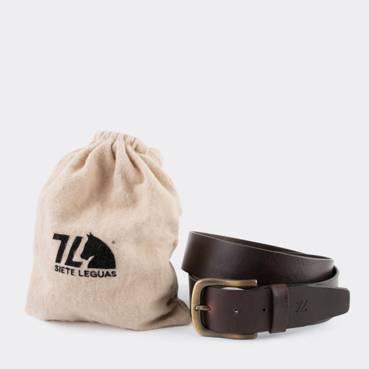 7 Leguas | Men's Classic Soft Shedron Vachetta Leather Belt | 10-A