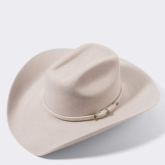 7 Leguas | Men's Premium Light Gray Sheep Wool Cowboy Hat – Slim Brim