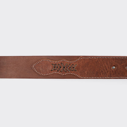 7 Leguas | Men's Cowboy Ochre Vachetta Leather Belt | 11-B