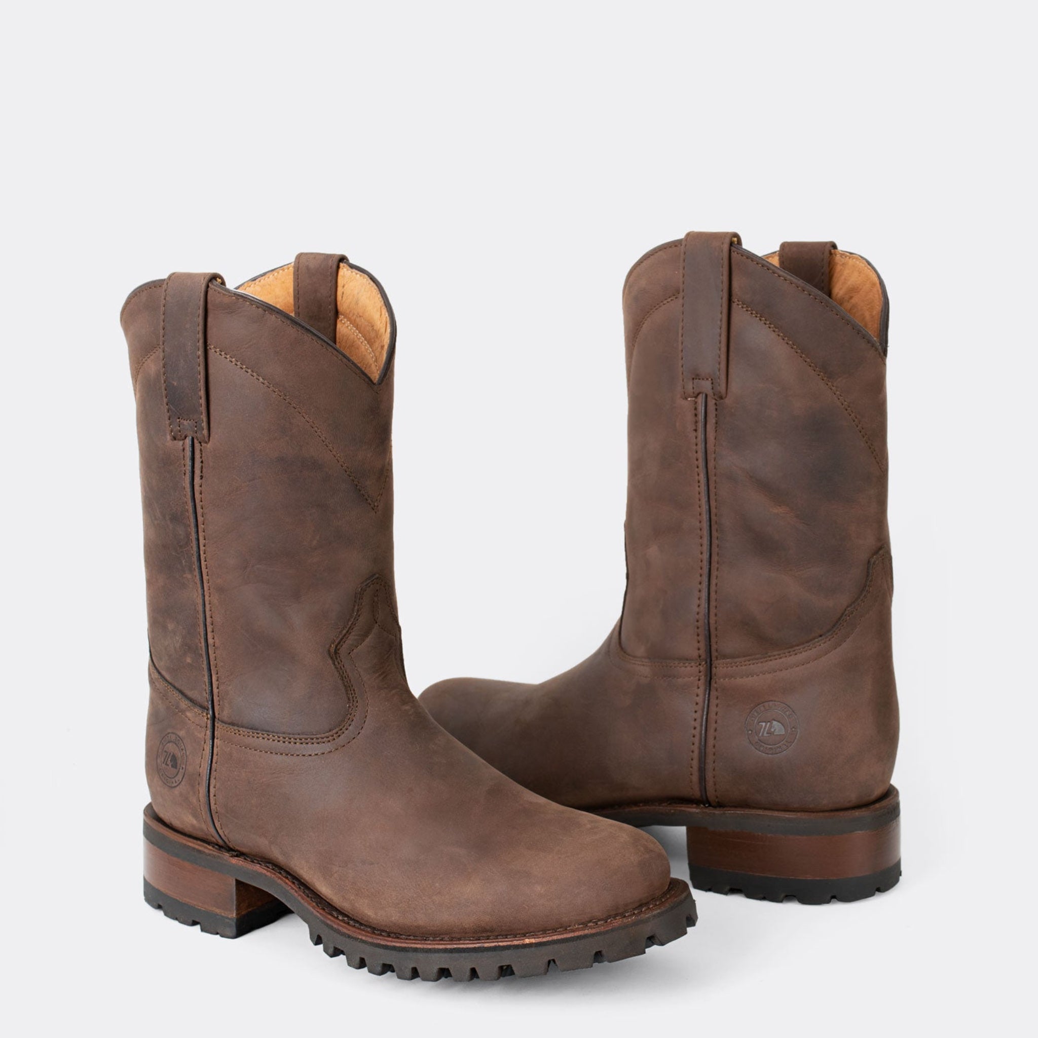 7 Leguas | Men's Leather Roper Boot with Oil Resistant Vibram Sole 1000-JJ | Brown