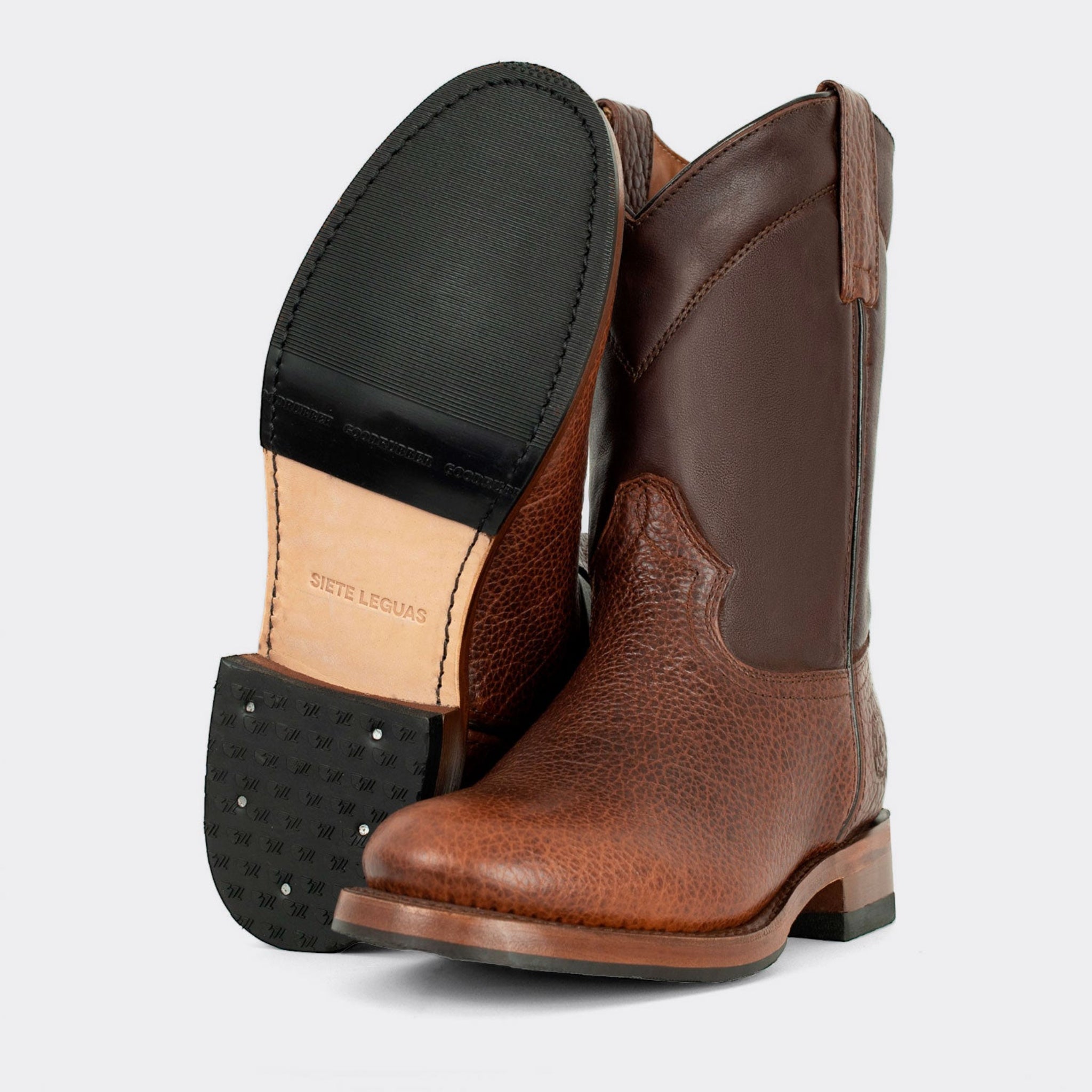 7 Leguas | Men's Leather Roper Boot with Oil Resistant Vibram Sole 1000-JE | Whiskey