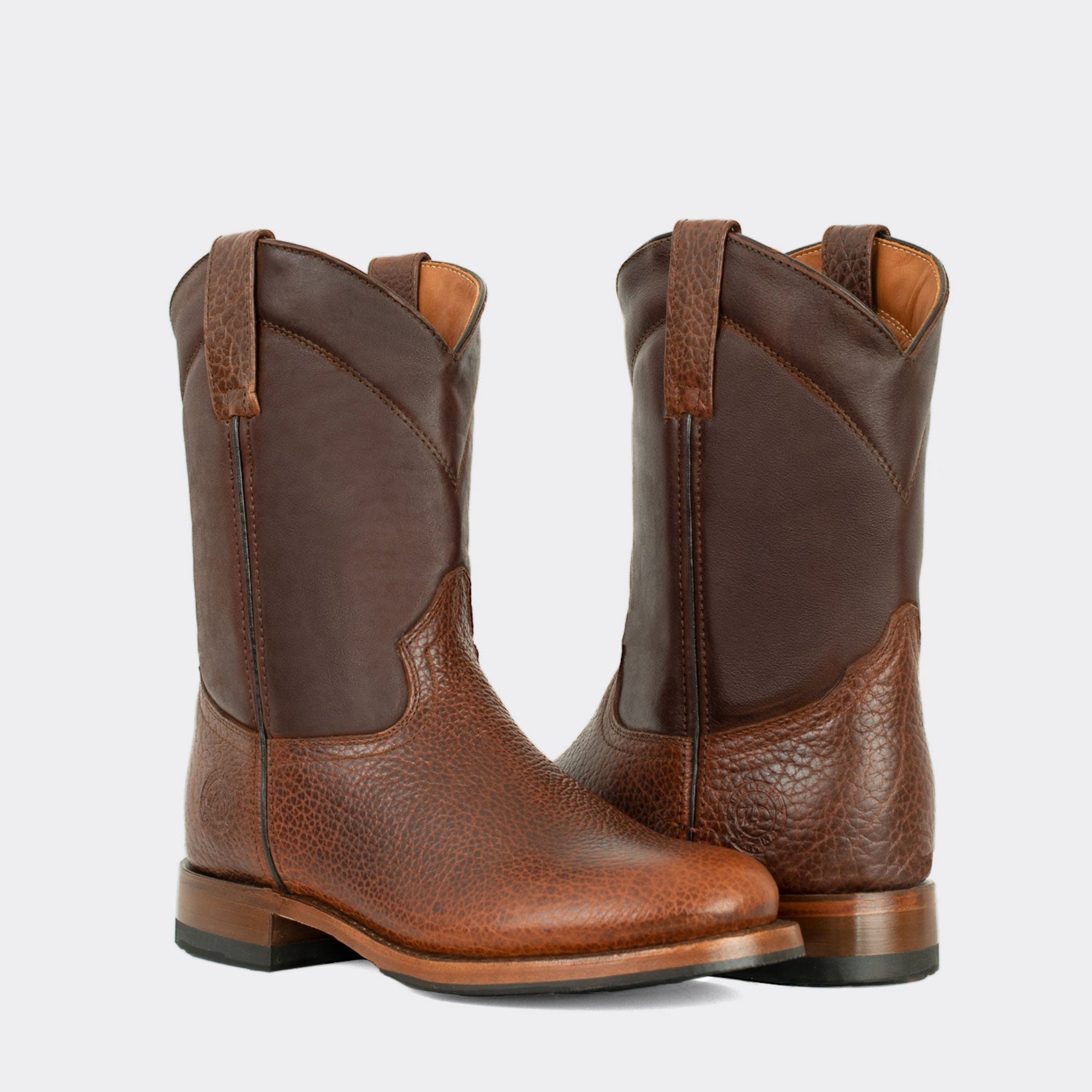 7 Leguas | Men's Leather Roper Boot with Oil Resistant Vibram Sole 1000-JE | Whiskey