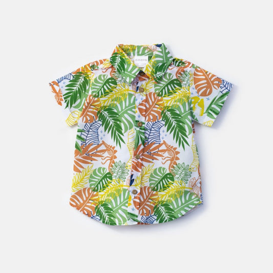 Choys | Tropical Jungle Print Short Sleeve Shirt | 18F3
